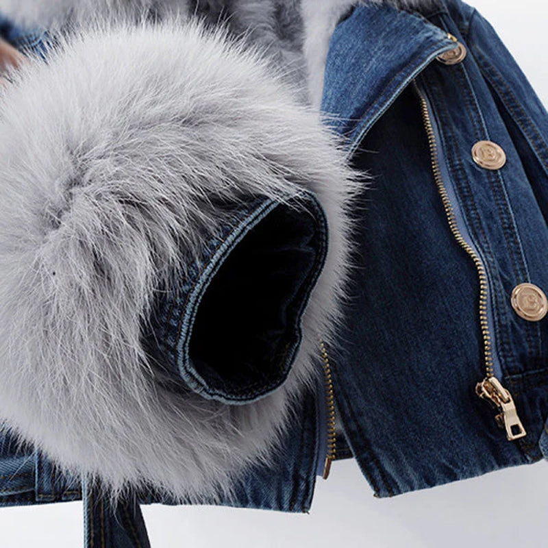 Luna Rose Cropped Denim Coat