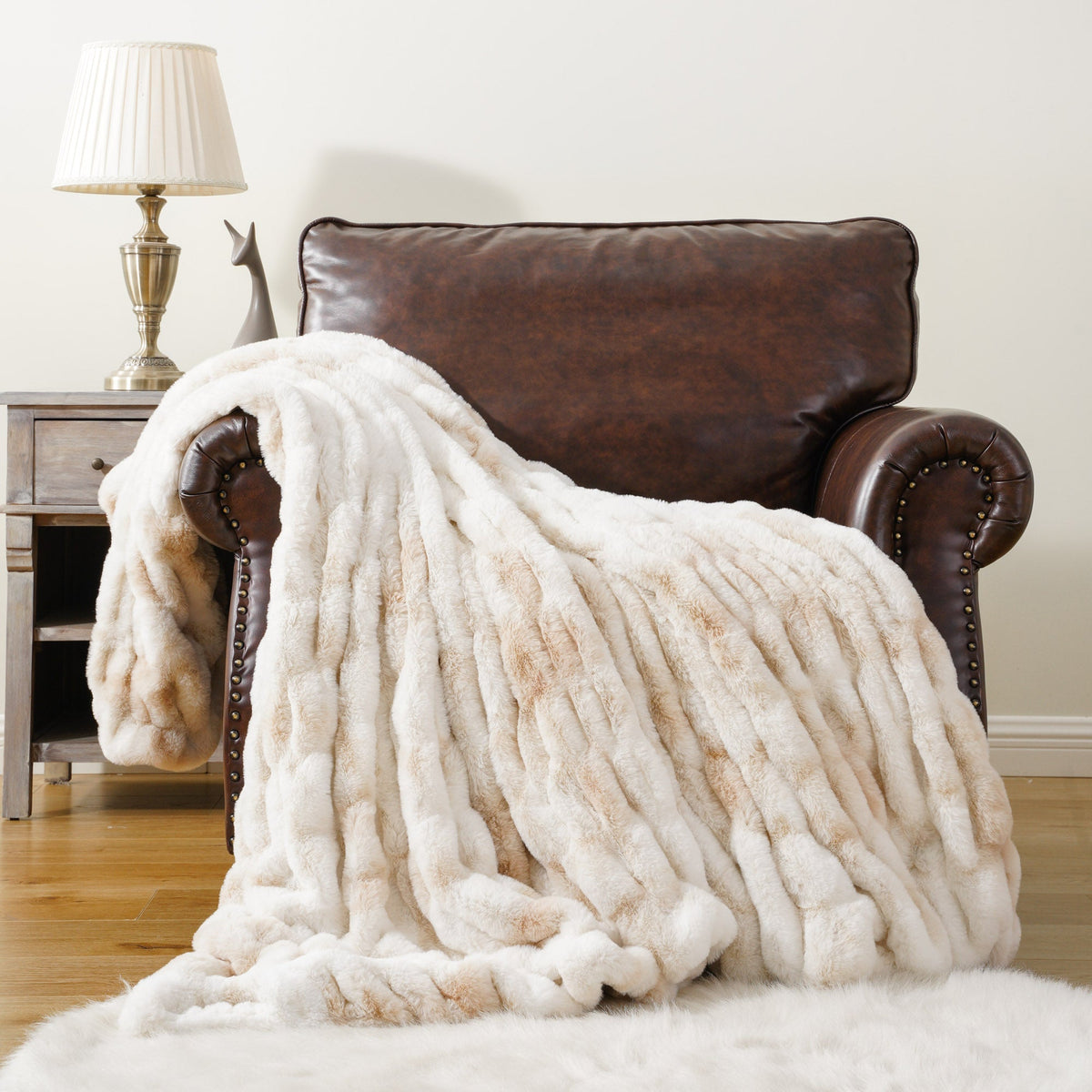Imitation Rabbit Fur Blanket Throw