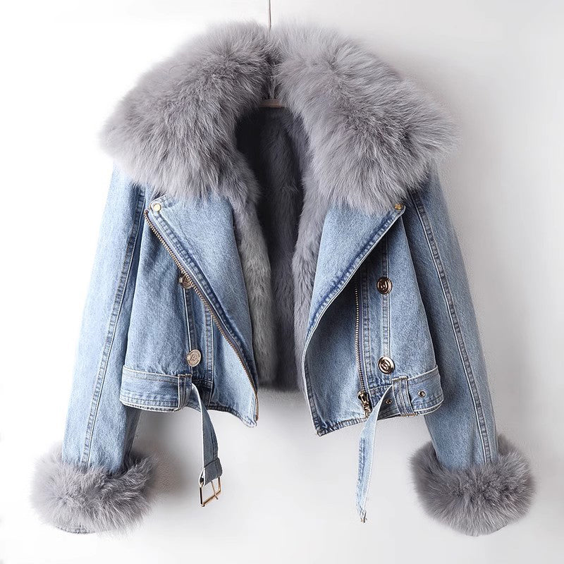 Luna Rose Cropped Denim Coat