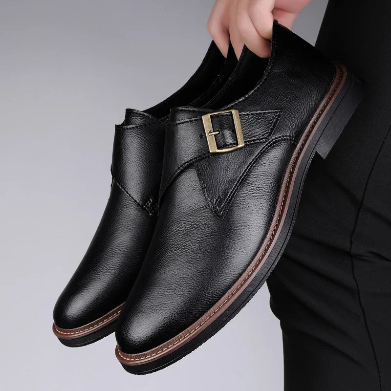 Marc Don Leather Monk Shoes
