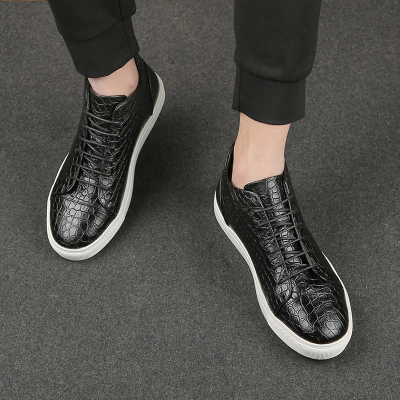 Montreal Croc-Embossed Sneakers