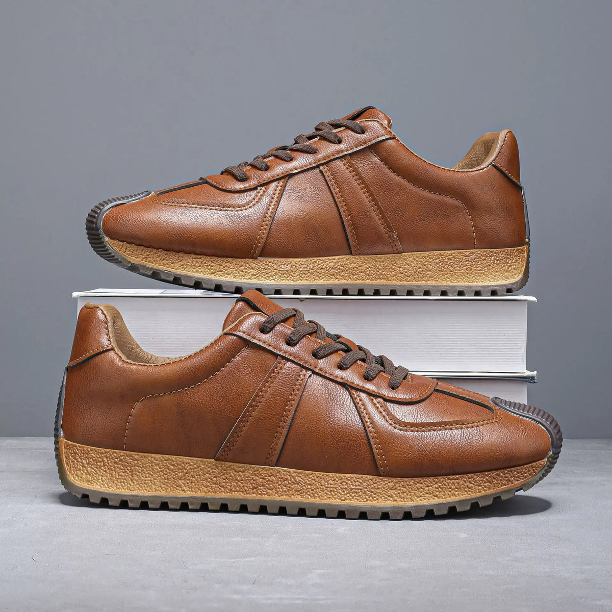 Jace Cole Leather Sneakers