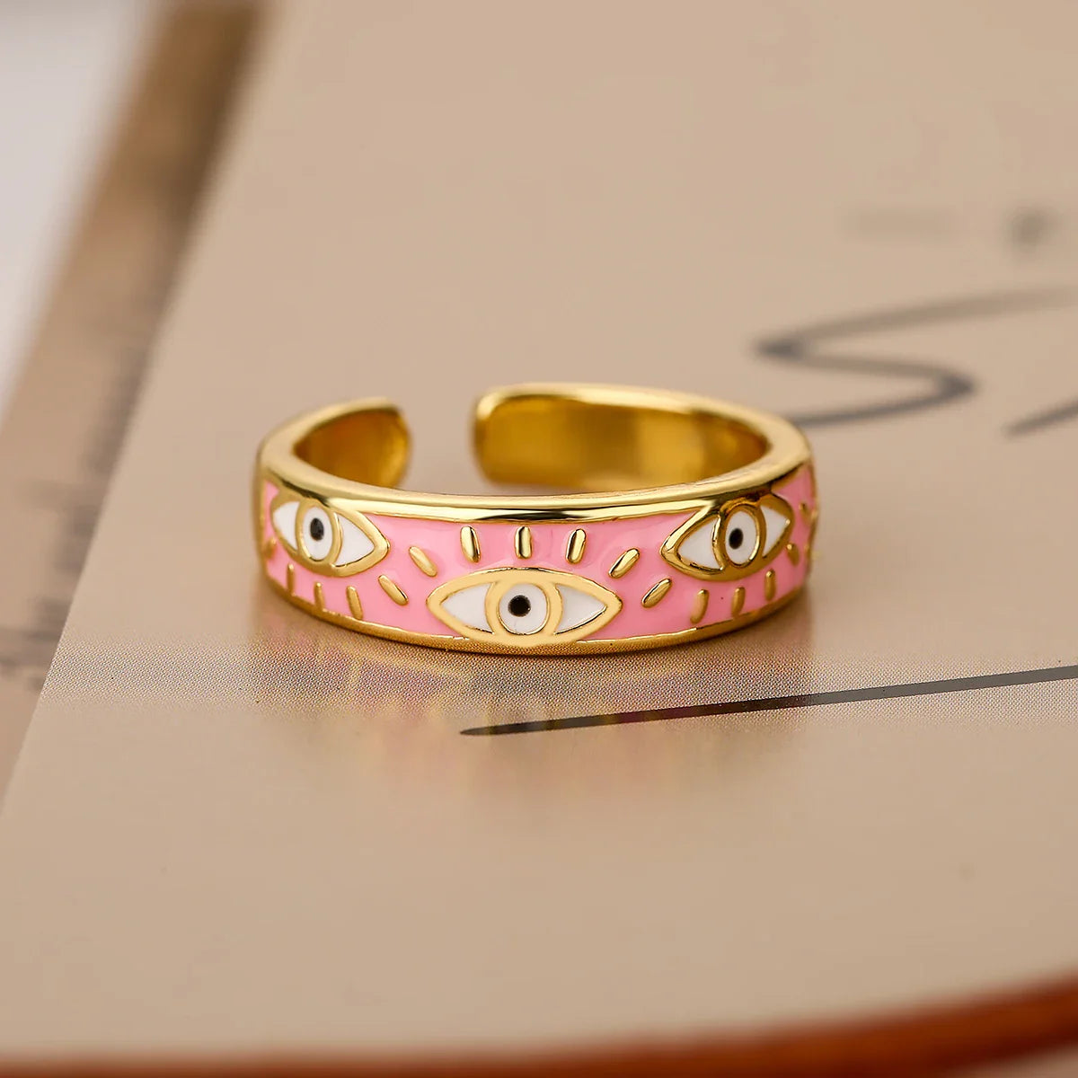 Parla Enamel Eye Ring