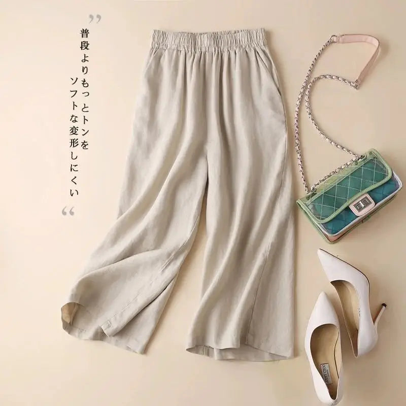 Theresa Wide-leg Linen Pants