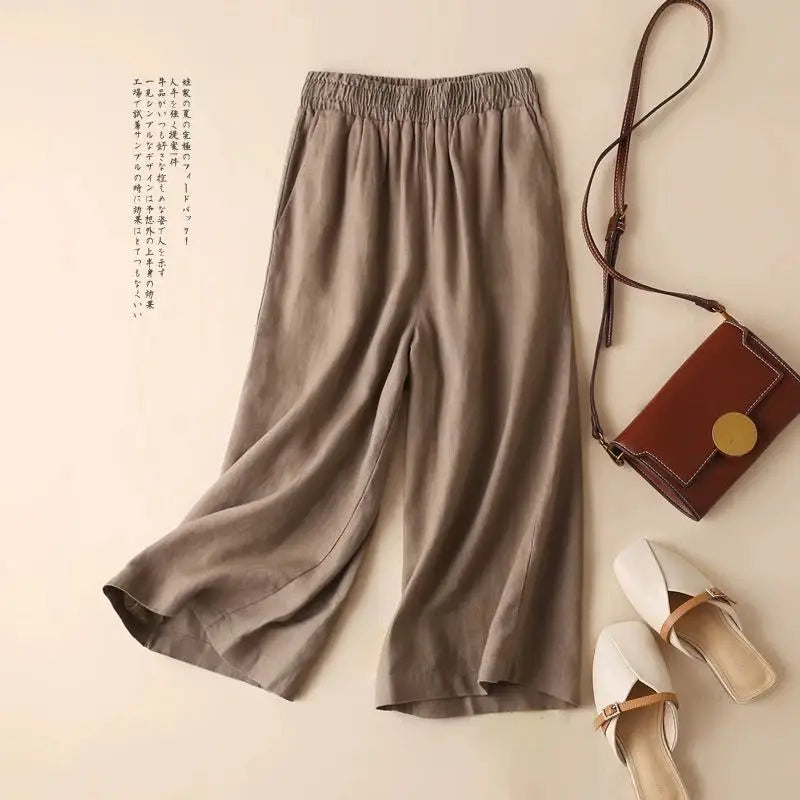 Theresa Wide-leg Linen Pants