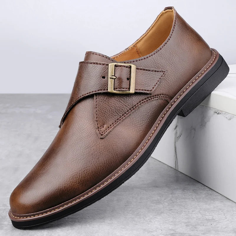 Marc Don Leather Monk Shoes