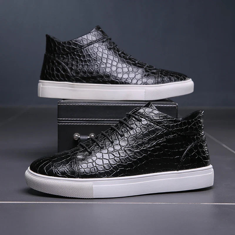 Montreal Croc-Embossed Sneakers