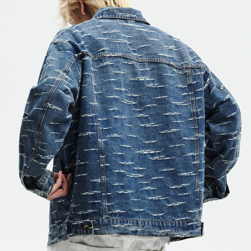 Jackford Distressed Denim Jacket