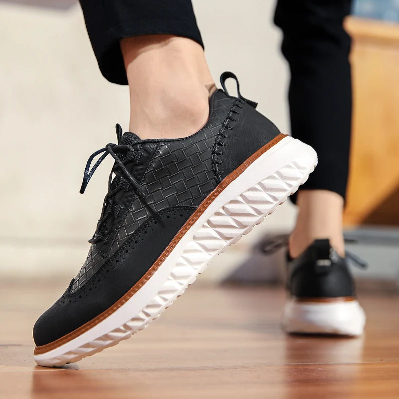 Logan Pierce Textured Sneakers