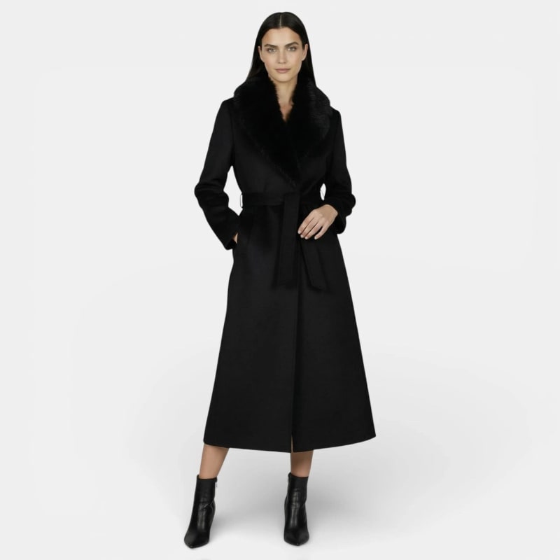Amanda Faux Fur Collar Wool Coat_1