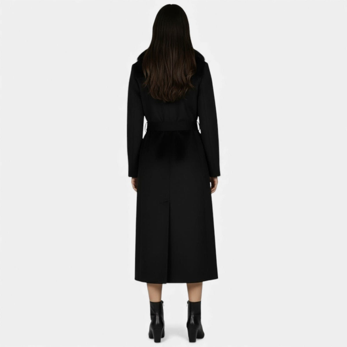 Amanda Faux Fur Collar Wool Coat_4