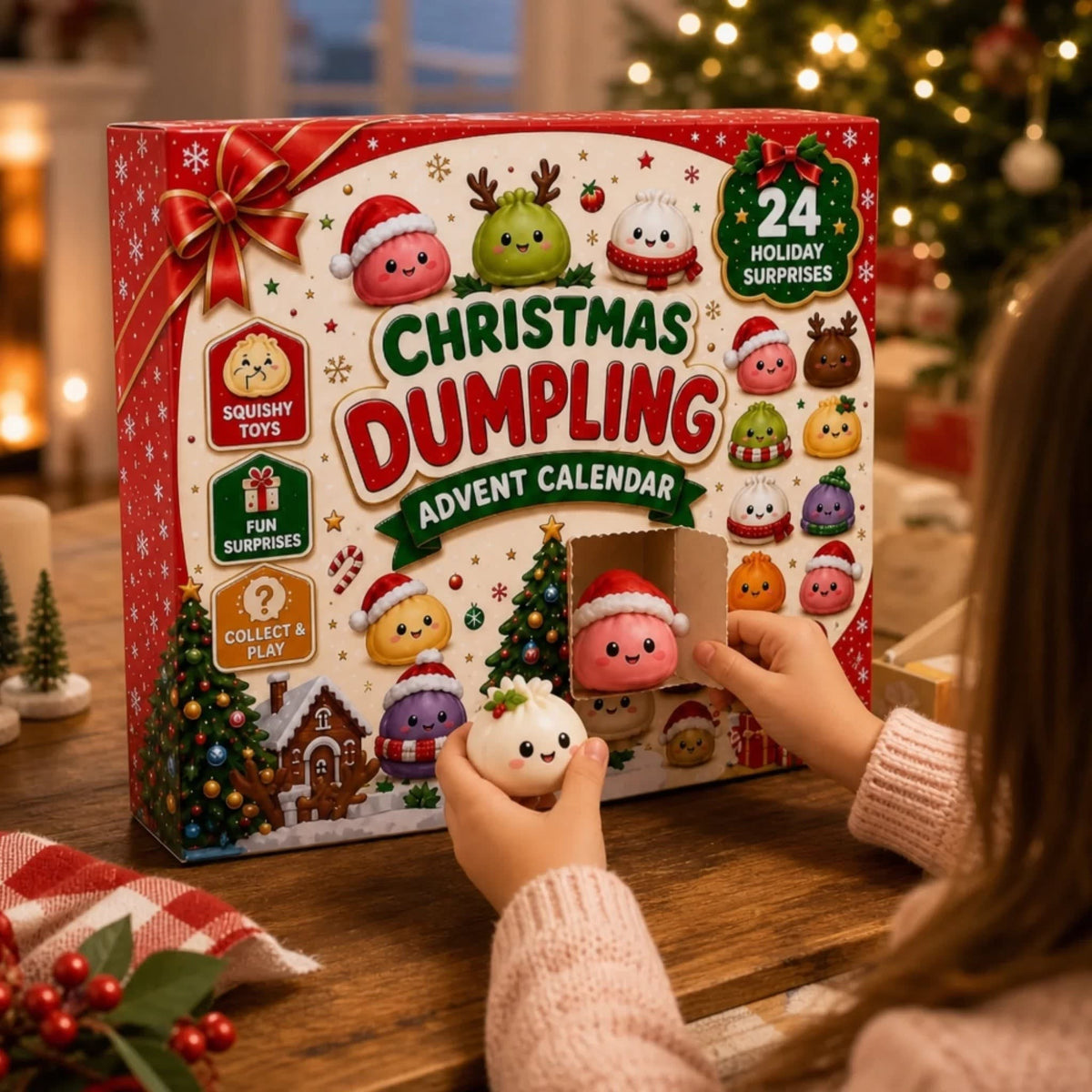 Dumpling Advent Calendar 2026 with 24 Festive Dumpling Surprises Holiday Countdown for Kids_3