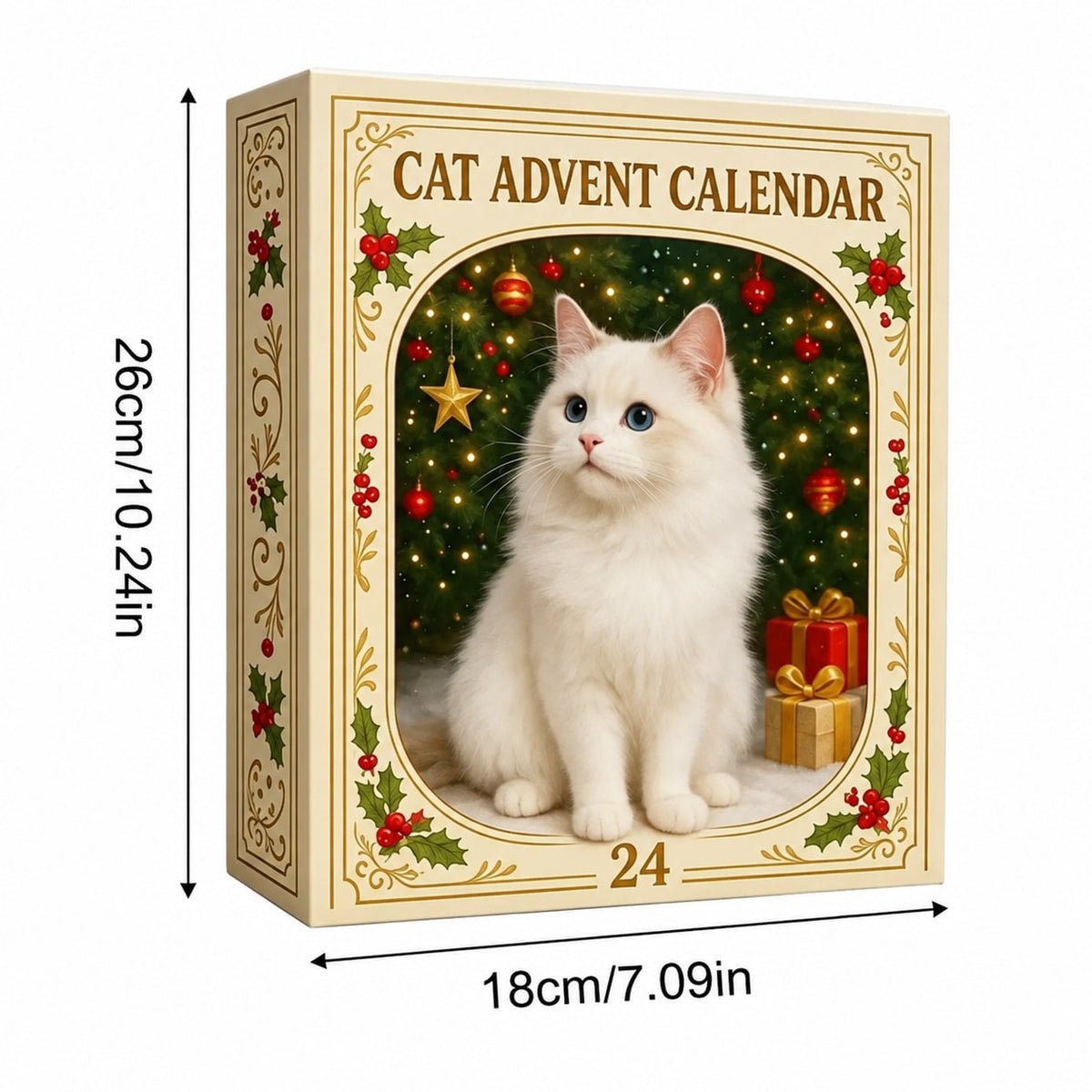 Cat Advent Calendar 2026 with 24 Acrylic Cat Ornaments Holiday Countdown Gift for Cat Lovers_4