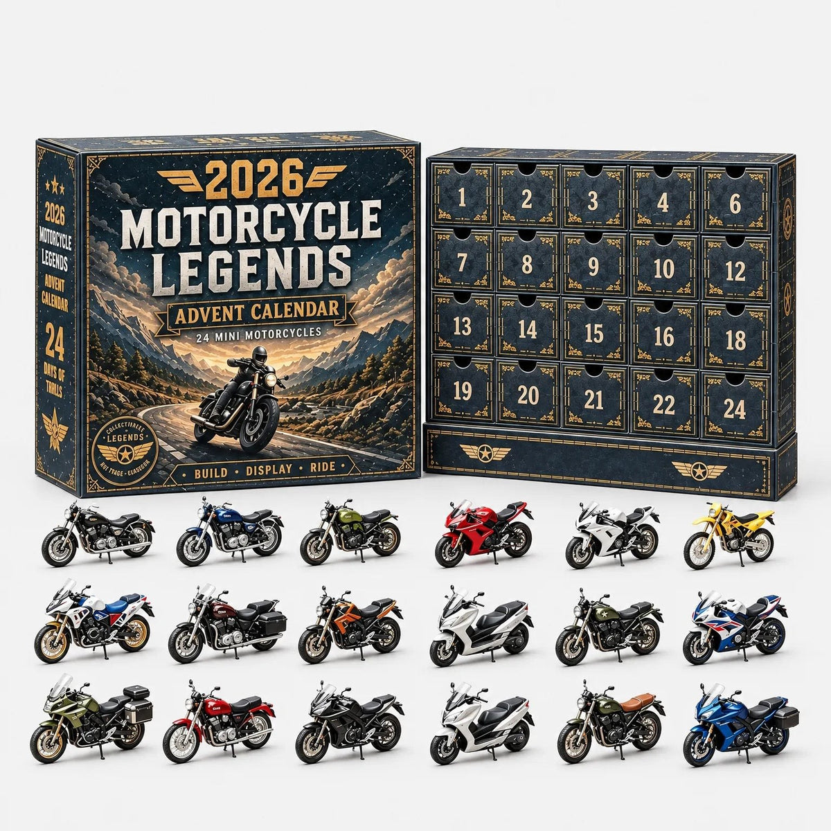 Car Advent Calendar 2026 with 24 Diecast Model Vehicles Holiday Countdown Gift for Car Lovers_2