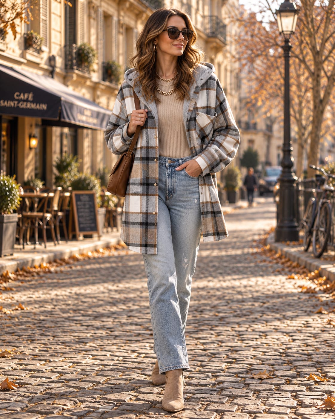 Chelsea Hooded Fleece Lined Plaid Shacket_5