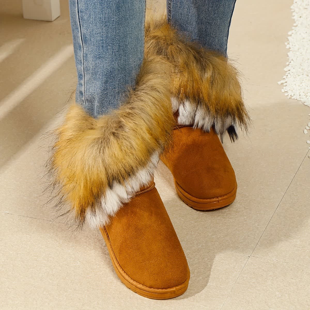 Annika Faux Fur Cuff Snow Boots_5