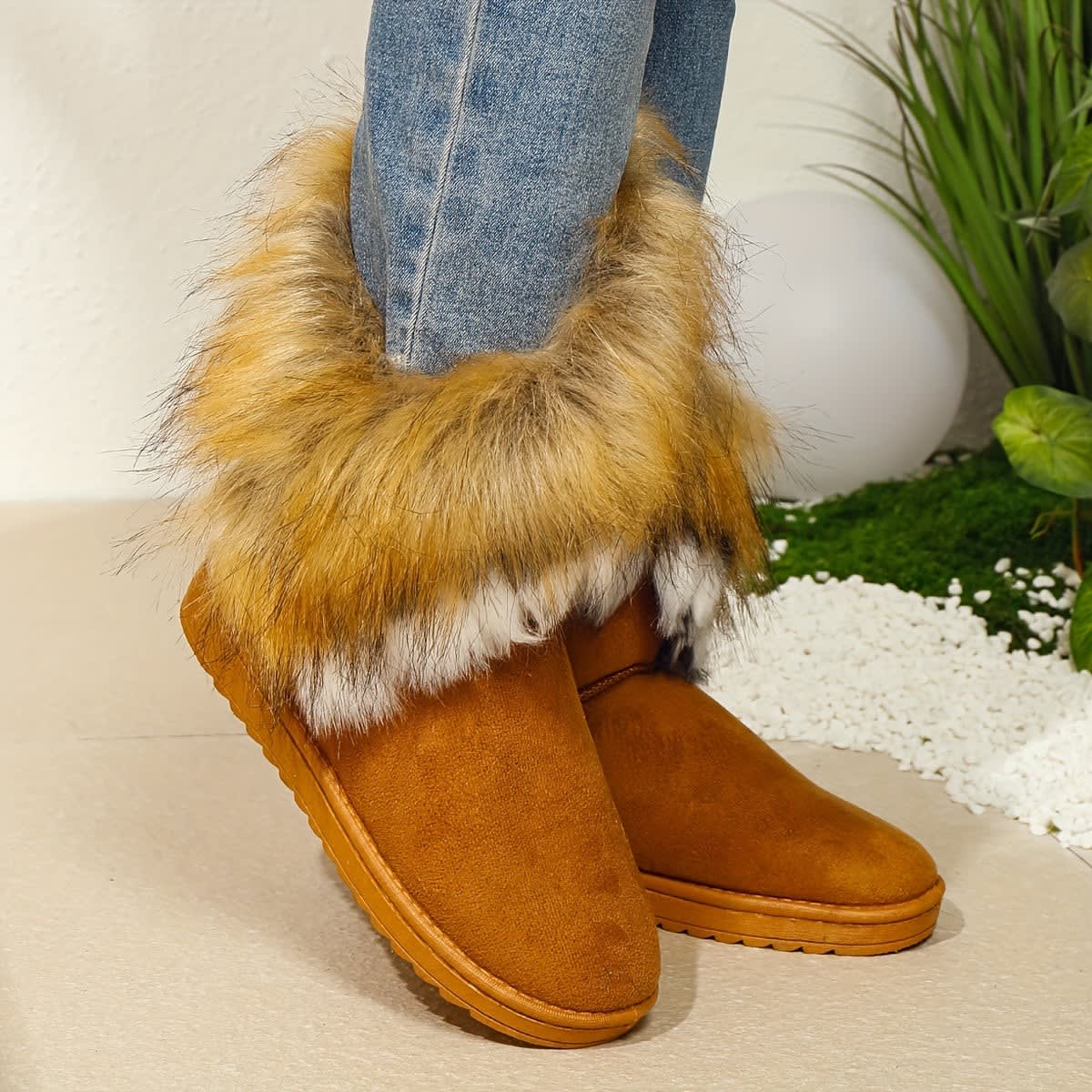 Annika Faux Fur Cuff Snow Boots_8