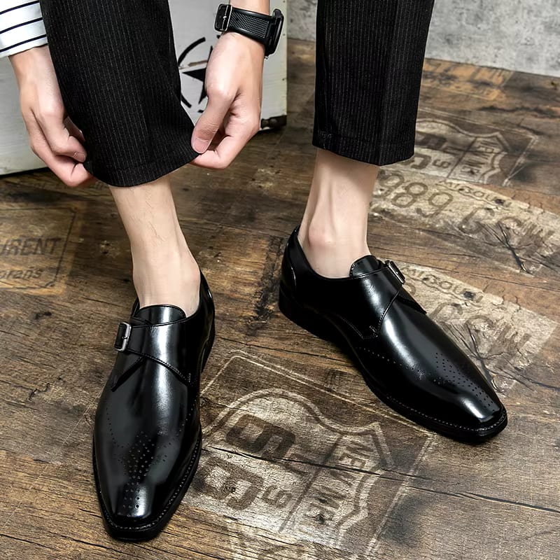 Oscar Brogue Monk Strap Dress Shoes_6