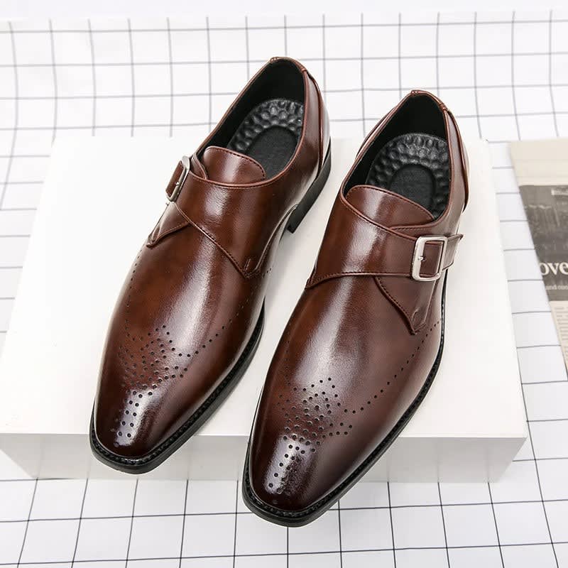 Oscar Brogue Monk Strap Dress Shoes_7
