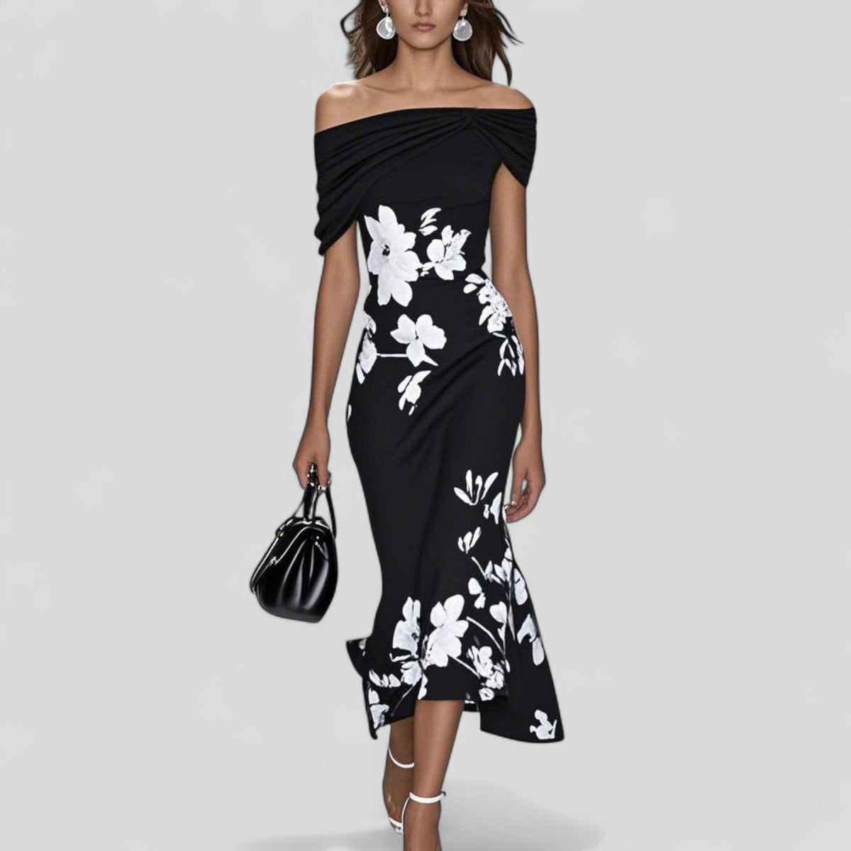 Amelia Statement Print Midi Dress