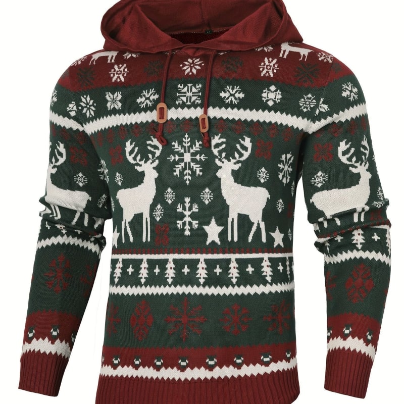 Oscar Hooded Reindeer Christmas Sweater_1