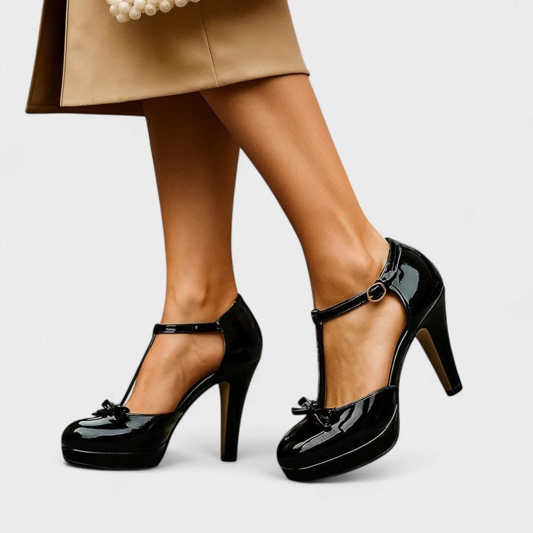 Harriet Bow T-Strap Platform Heels_4