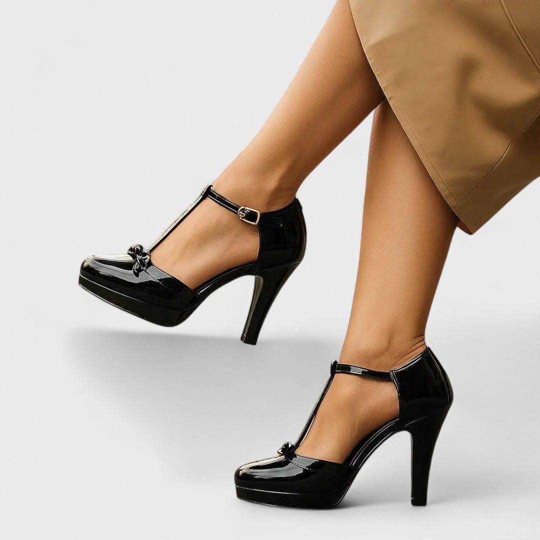 Harriet Bow T-Strap Platform Heels_8