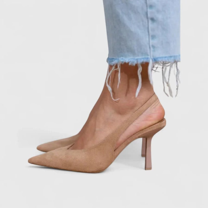Felicity Pointed Toe Slingback Stiletto Heels_1