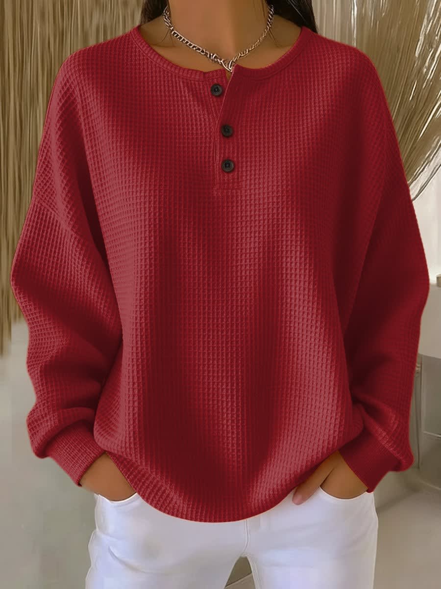 Sutton Oversized Waffle Knit Pullover_3