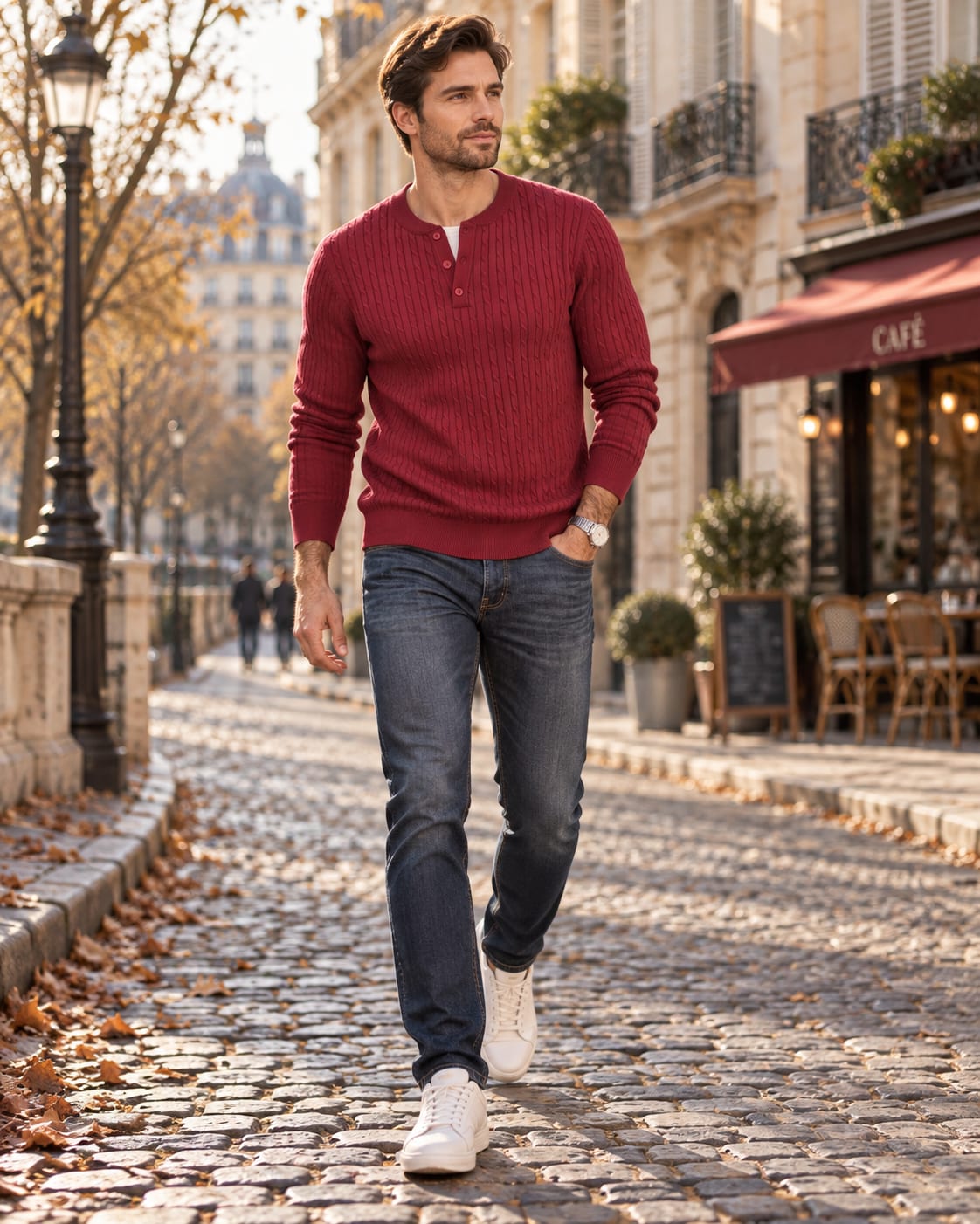 Malcolm Cable Knit Henley Sweater_5