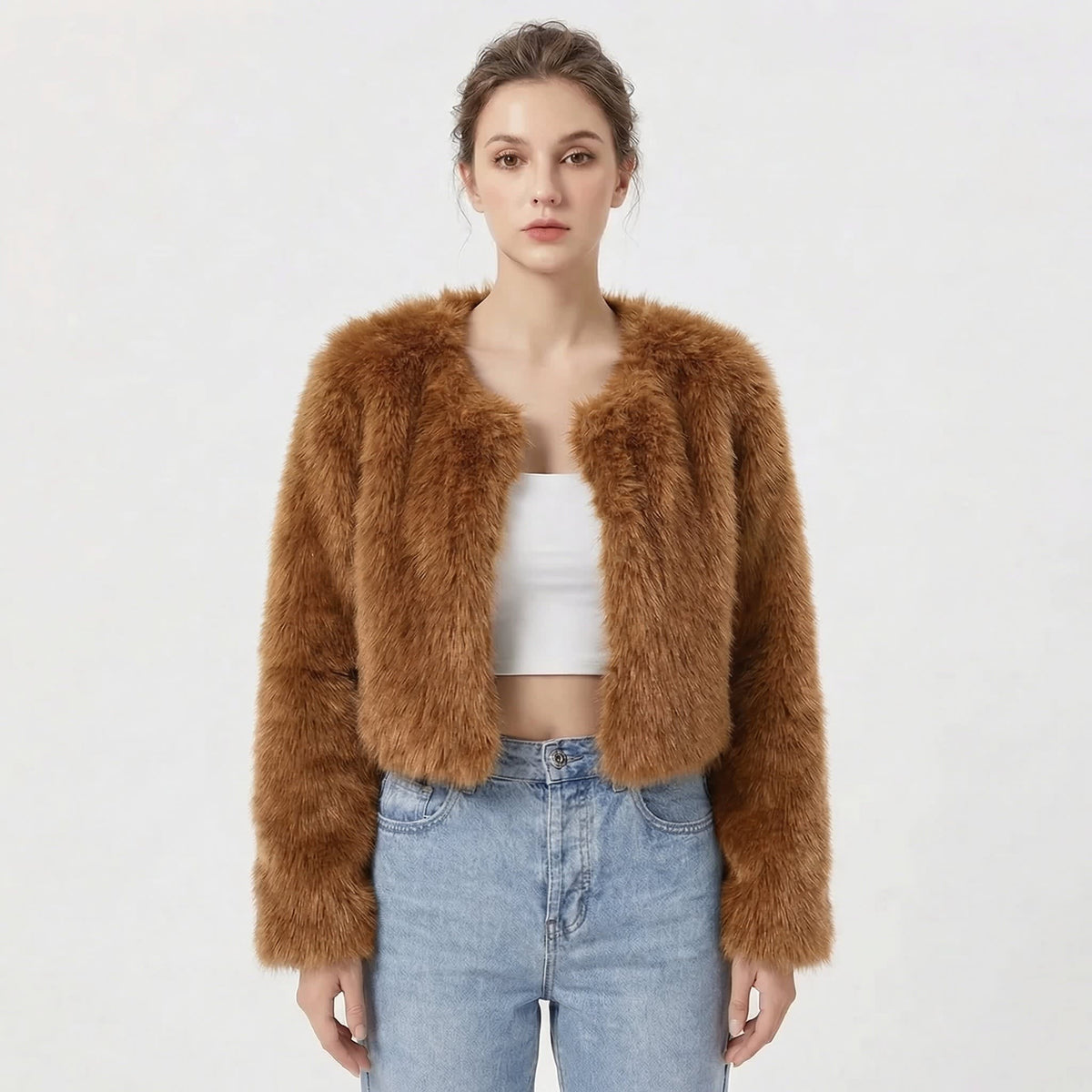 Fiammetta Faux Fur Cropped Jacket_4