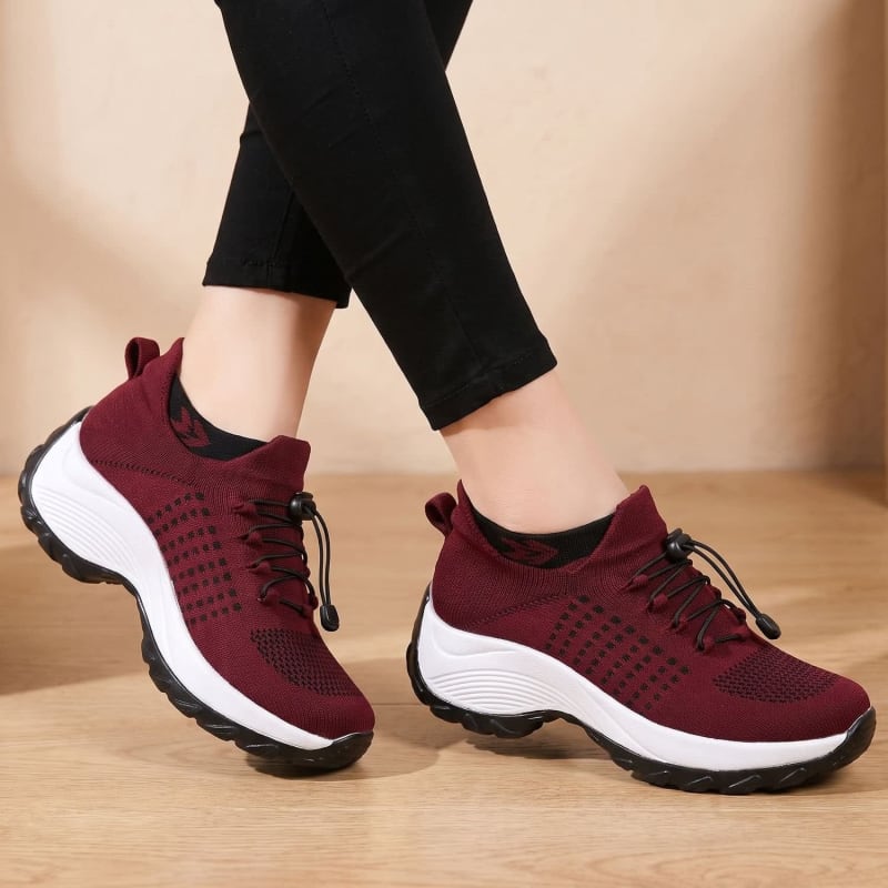 Courtney Wide Toe Box Knit Orthopedic Sneakers_1