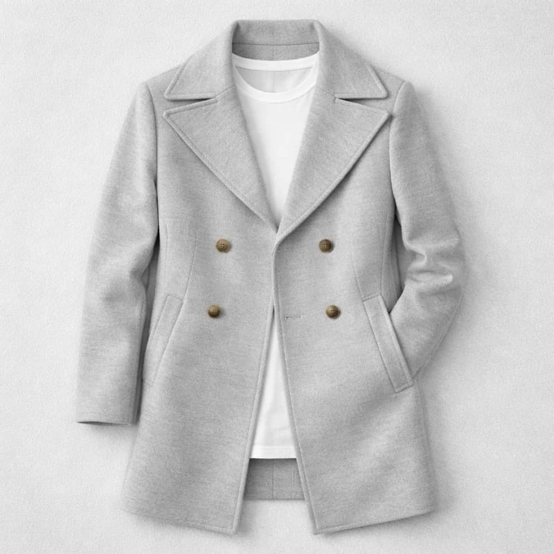 Graham Double Breasted Wool Pea Coat_2