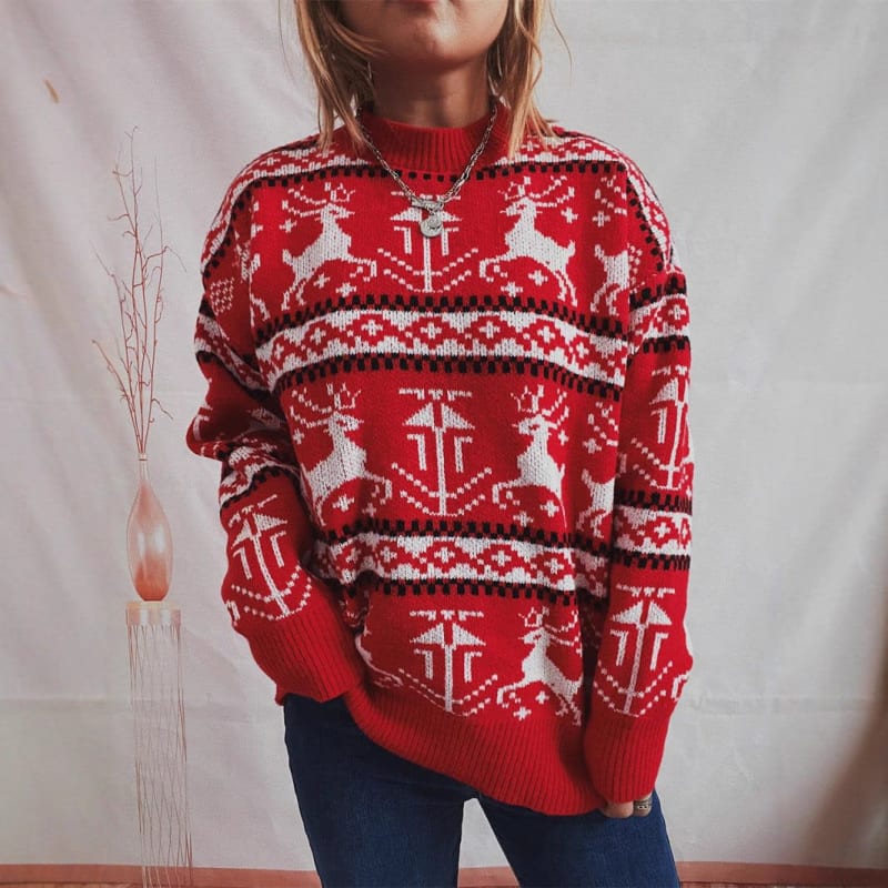 Millie Nordic Reindeer Christmas Sweater_1