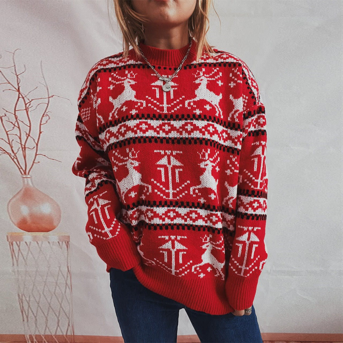 Millie Nordic Reindeer Christmas Sweater_4