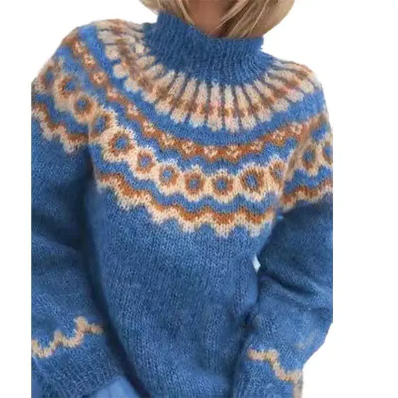 Esther Nordic Pattern Turtleneck Sweater_3