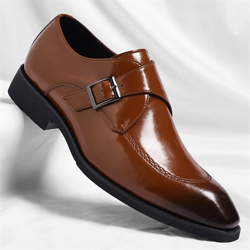 Joseph Polished Leather Single Monk Strap Loafers_1