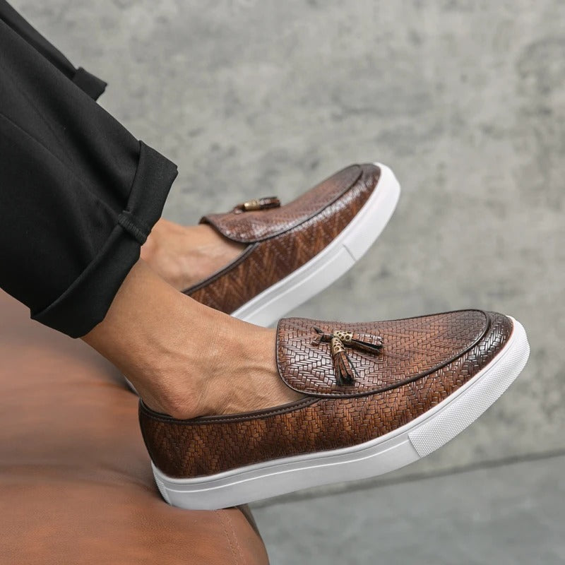 Logan Pierce Embossed Leather Loafer