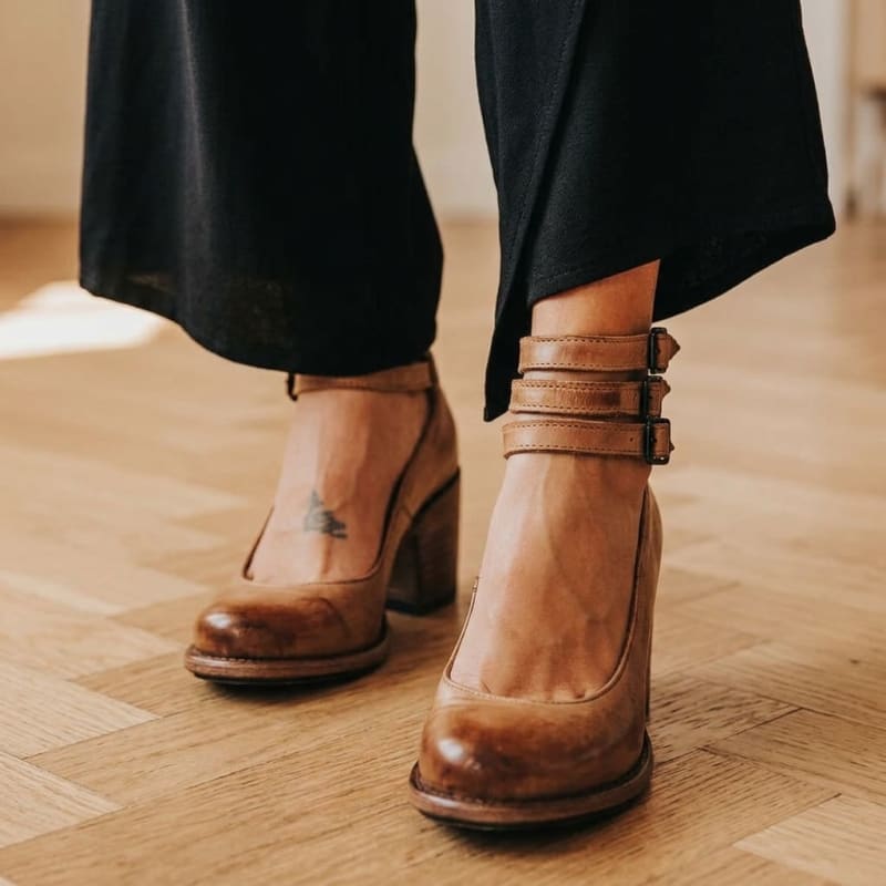 Imogen Leather Mary Jane Block Heels_1