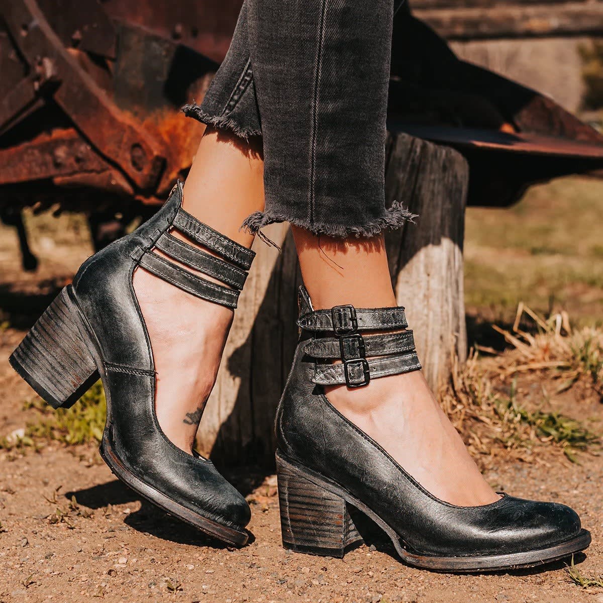 Imogen Leather Mary Jane Block Heels_3