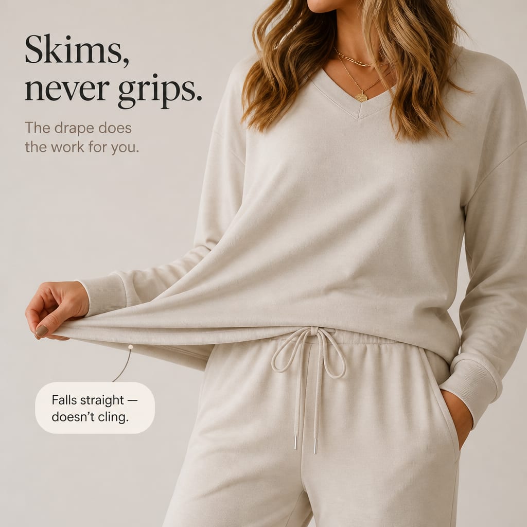 Tabitha V-Neck Knit Top and Wide Leg Drawstring Lounge Set_5