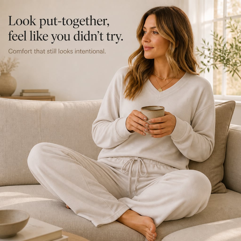 Tabitha V-Neck Knit Top and Wide Leg Drawstring Lounge Set_7