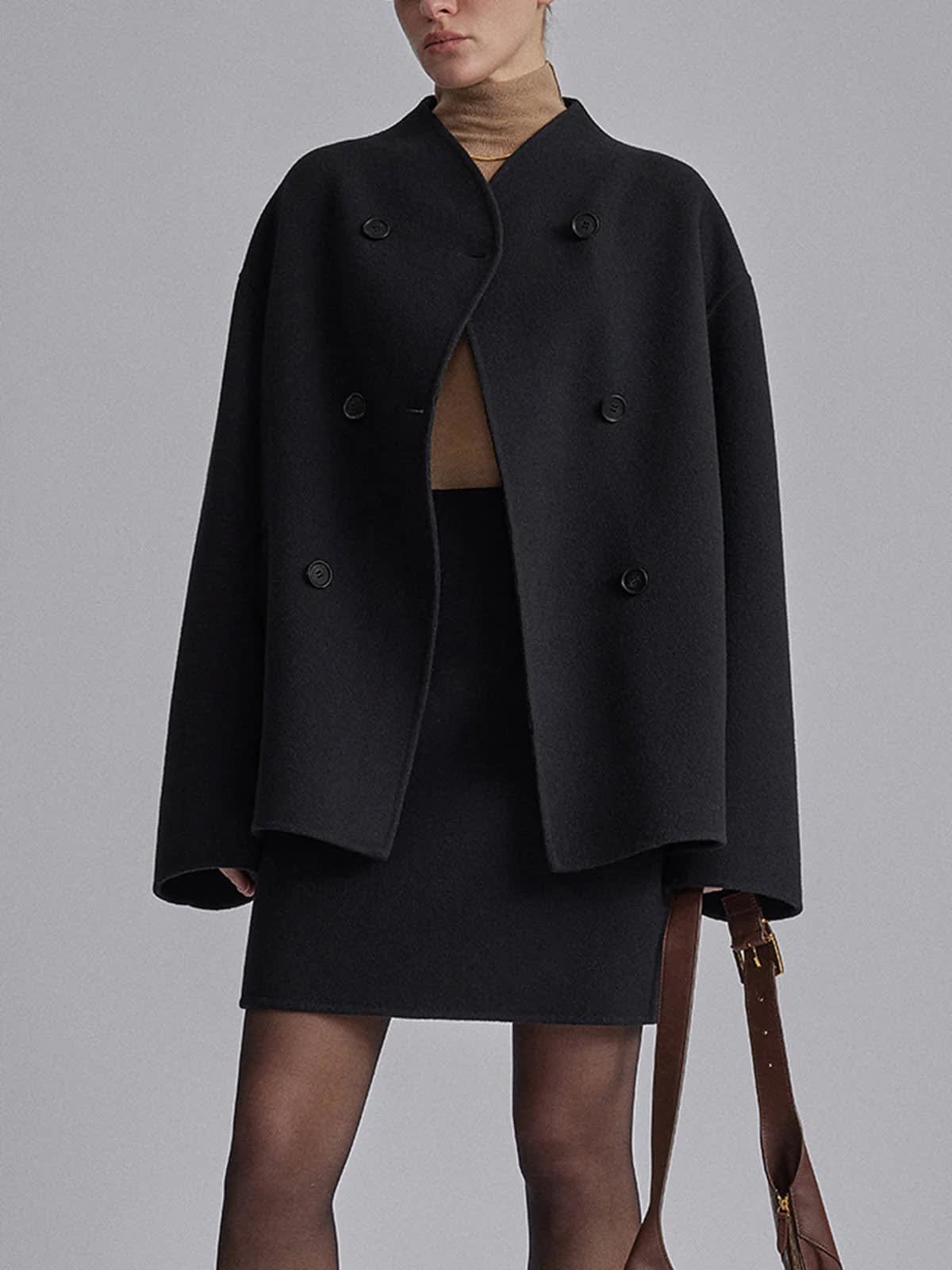 Catherine Collarless Cropped Pea Coat_11