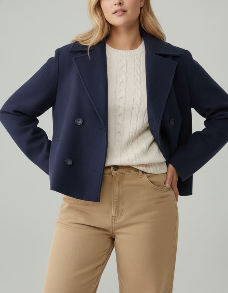 Claire Cropped Double-Breasted Pea Coat_3
