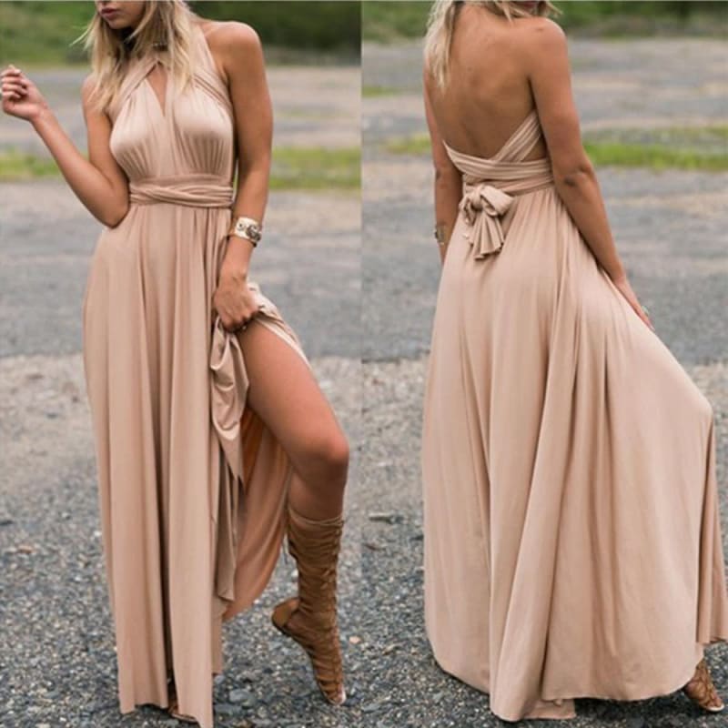 Allegra Backless Multiway Bandage Party Maxi Dress_1