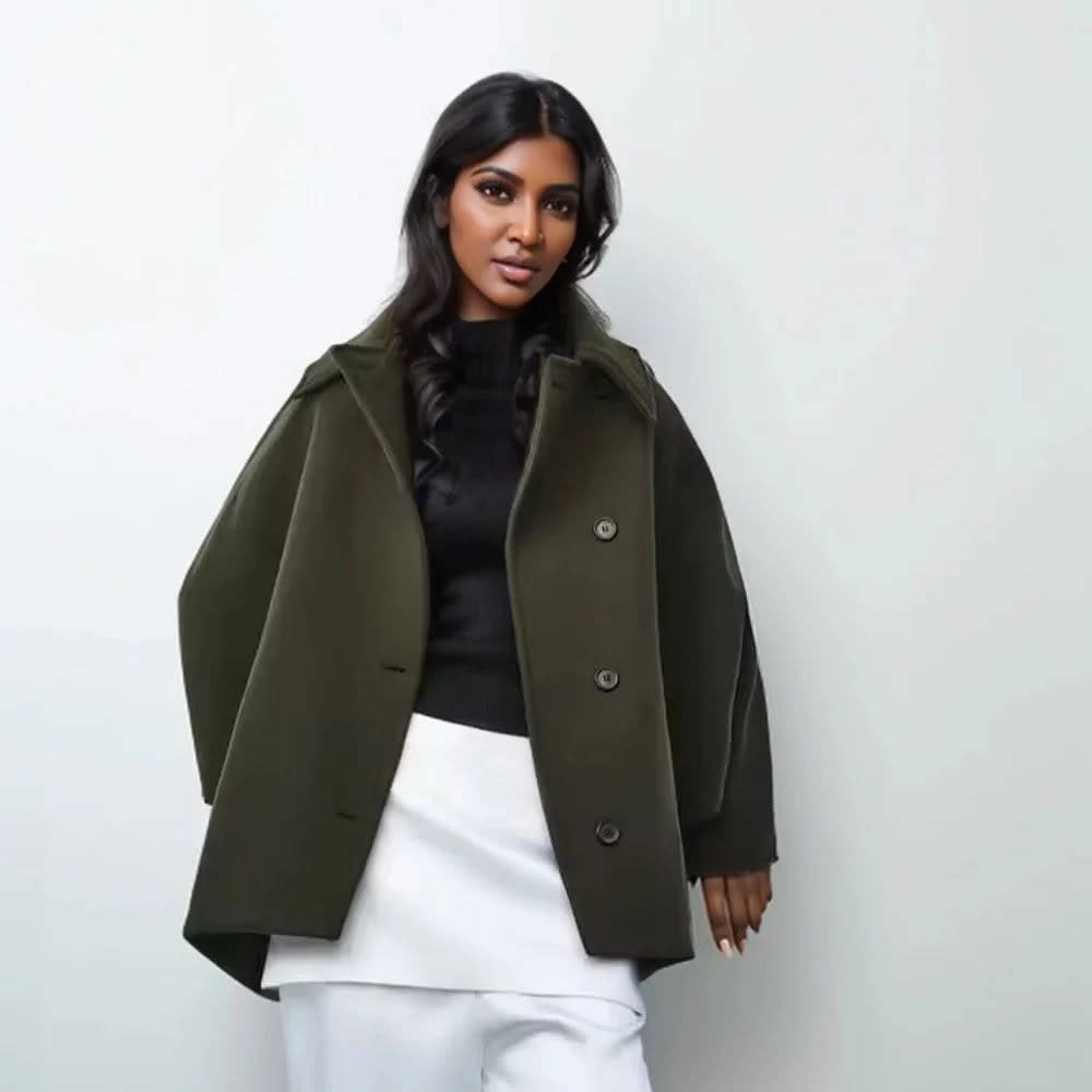 Margaret Boxy Wool Blend Pea Coat_2
