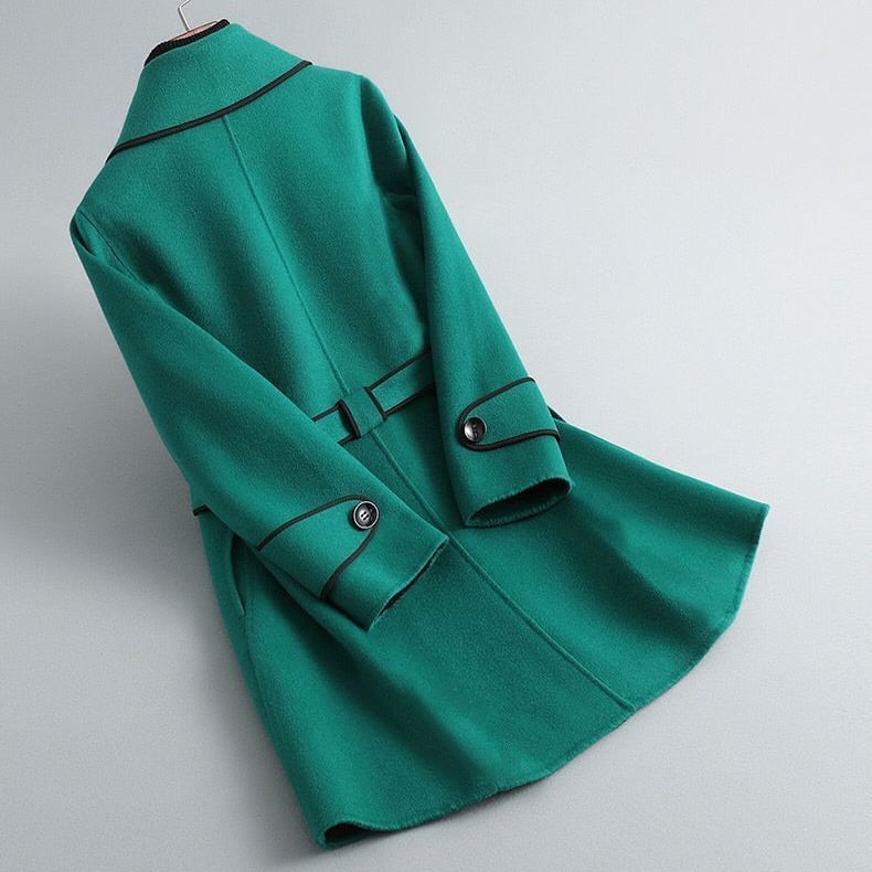 Florence Belted Wrap Coat with Contrast Trim_9