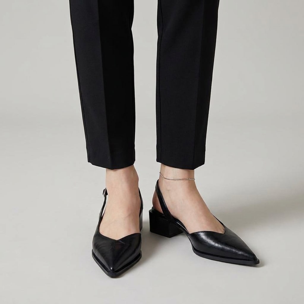 Philippa Pointed Toe Slingback Block Heels_4