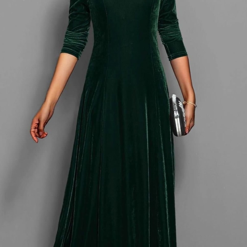 Brooke Velvet A-Line Maxi Party Dress_1