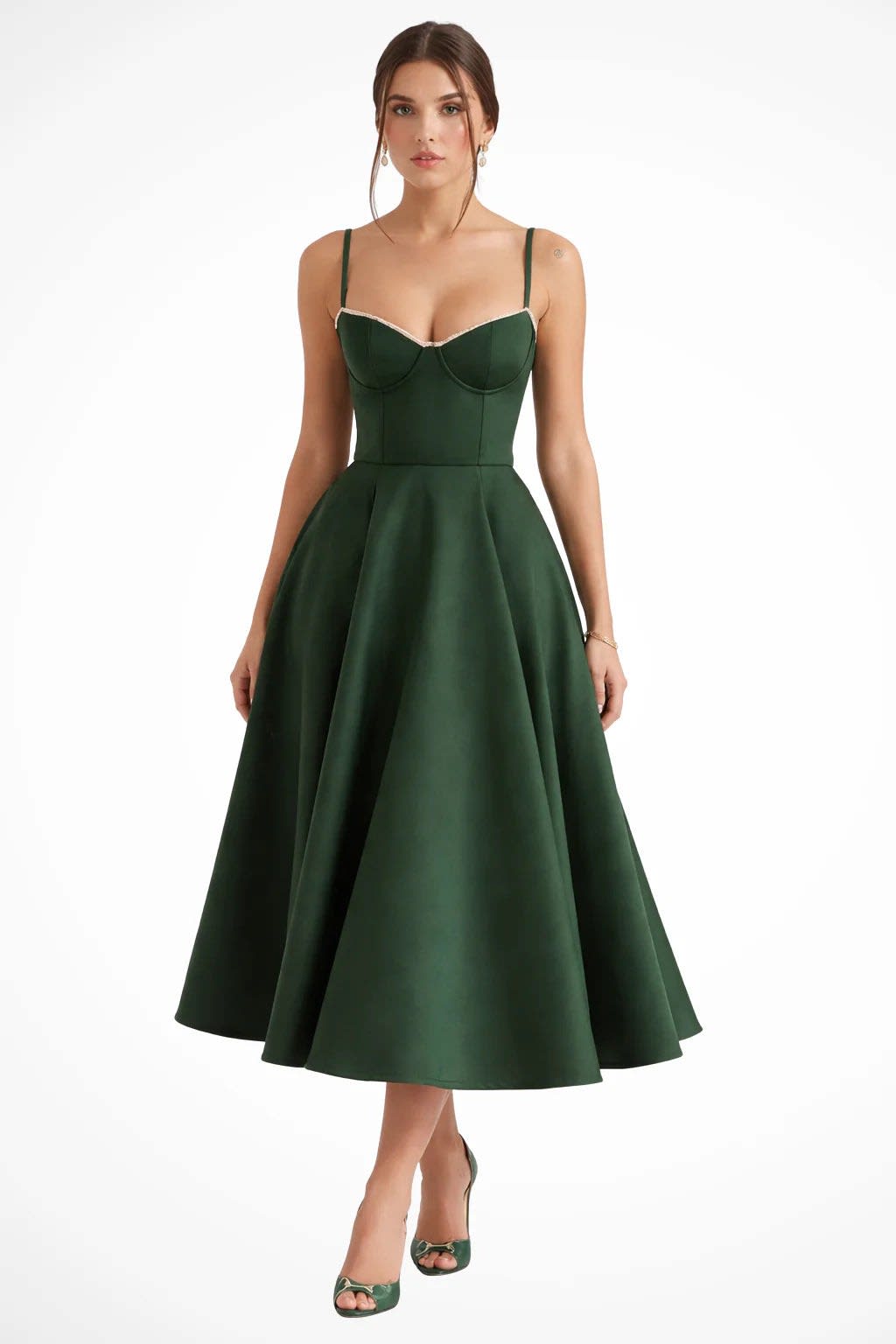 Melina Corset Wedding Guest Midi Dress_17